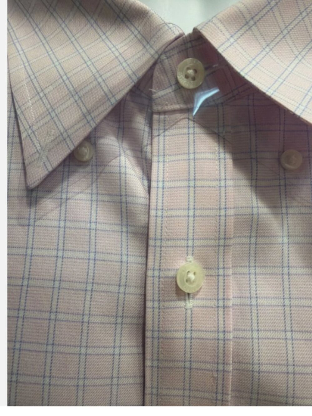 Enro Mens Size 20 34-35 XXL Button Up Long Sleeve Dress Shirt Pink Light NO IRON